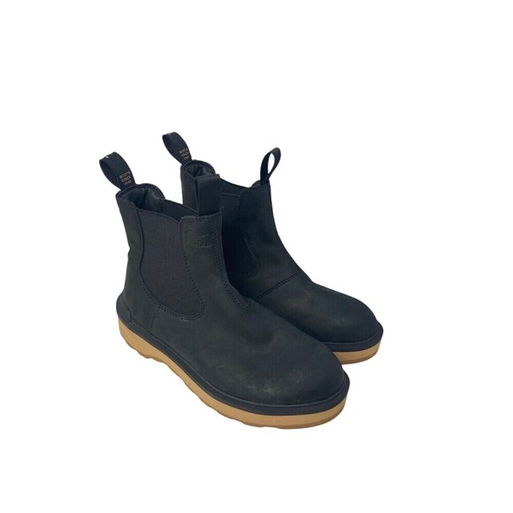 Sorel Chelsea Boots Women's Size 7 Black Leather Pull Tab - Picture 2 of 10